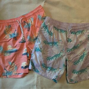 Tropical Print Swim Shorts Set